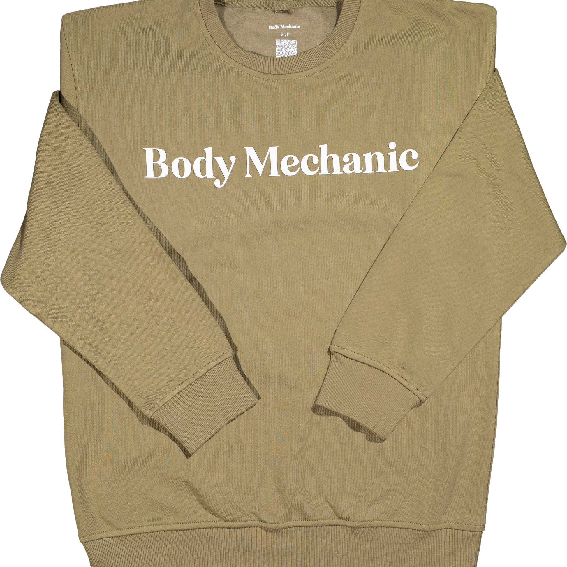 Green Body Mechanic sweatshirt by Cardon Rehab designed for physiotherapists, massage therapists, chiropractors, and osteopaths.